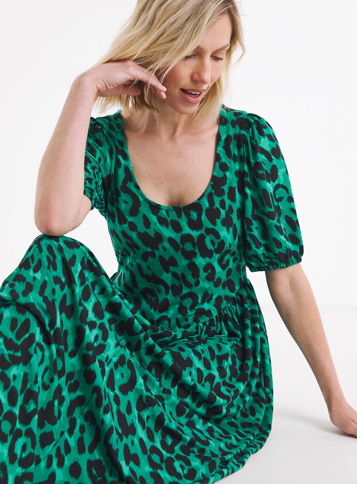 JD WILLIAMS Soft Touch Waist Detail Midaxi Dress 22 - Image 3